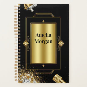 💎 Gold-Diamant-Schmuck-Werkzeug-Notizbuch für Des Planer