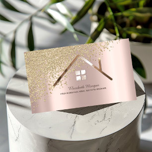 Gold Diamanten Roségold Immobilienmakler  Visitenkarte