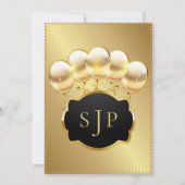 Gold & Diamanten zum 95. Geburtstag Einladung (Rückseite)