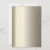 Gold Diamantrahmen, Watercolor Grad Cap Gold Einladung (Rückseite)