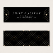 Gold Diamond Black Geometric Deko Gatsby Wedding (Vorne & Hinten)
