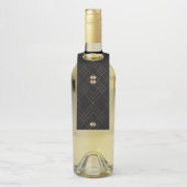 Gold Diamond Black Geometric Deko Gatsby Wedding Flaschenanhänger (Auf Flasche)