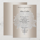Gold Diamond Bouquet ELEGANT WEDING Einladung (Vorne/Hinten)