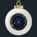Gold Diamond Confetti 50. Hochzeitstag Keramik Kugel-Ornament<br><div class="desc">Eleganter Golddiamant und Konfetti 50. Hochzeitstag Schmuck.</div>