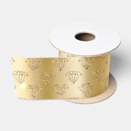 Gold Diamond Elegante Sparkle Wedding Verlobung Satinband