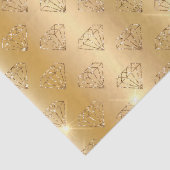 Gold Diamond Elegante Sparkle Wedding Verlobung Seidenpapier (Detail)