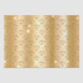 Gold Diamond Elegante Sparkle Wedding Verlobung Seidenpapier (Vorderseite)