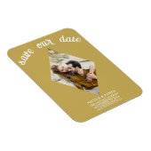 Gold Diamond Foto Wedding Save the Date Magnet (Rechte Seite)