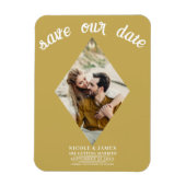 Gold Diamond Foto Wedding Save the Date Magnet (Vertikal)