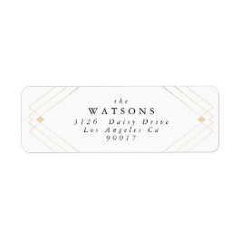 Gold Diamond Geometric Art Deco Gatsby Wedding