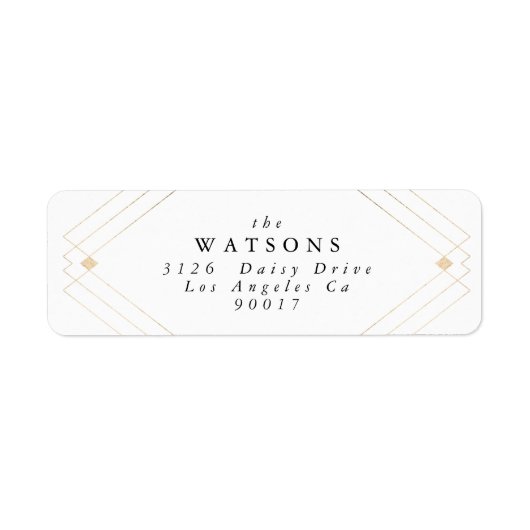 Gold Diamond Geometric Art Deco Gatsby Wedding (Vorne)