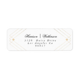 Gold Diamond Geometric Art Deco Gatsby Wedding