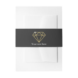 Gold Diamond Glamour Chic Moderne Einladung Einladungsbanderole