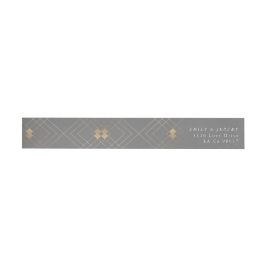 Gold Diamond Gray Geometric Deko Gatsby Wedding (Person)