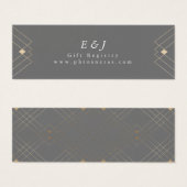 Gold Diamond Gray Geometric Deko Gatsby Wedding (Vorne & Hinten)