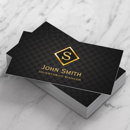 Gold Diamond Investment Banker Business Card Visitenkarte