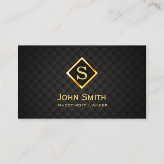 Gold Diamond Investment Banker Business Card Visitenkarte (Vorderseite)