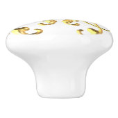 Gold Diamond Jewel Gemstone Keramikknauf (Seitenansicht)