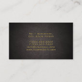 Gold Diamond Label Auto Mechanic Business Card Visitenkarte (Rückseite)