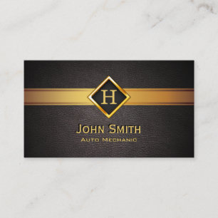 Gold Diamond Label Auto Mechaniker Visitenkarte