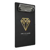 Gold Diamond Mini Klemmbrett (Schrägansicht)