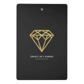 Gold Diamond Mini Klemmbrett (Rückseite)