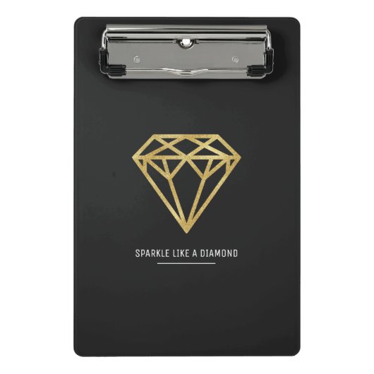 Gold Diamond Mini Klemmbrett (Vorderseite)