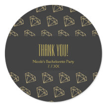 Gold Diamond Modern Design Bachelorette Bevorzugun