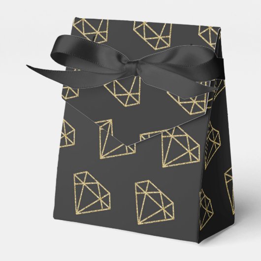Gold Diamond Modern Design Gastgeschenk Boxen Geschenkschachtel (Vorderseite)