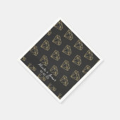 Gold Diamond Modern Design Junggeselinnen-Abschied Serviette (Ecke)