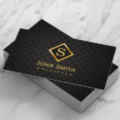 Gold Diamond Monogram Chauffeur Business Card Visitenkarte