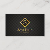 Gold Diamond Monogram Mixologe Business Card Visitenkarte (Vorderseite)