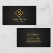 Gold Diamond Monogram Rechtsanwaltskarte Visitenkarte (Vorne/Hinten)