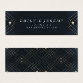 Gold Diamond Navy Geometric Deko Gatsby Wedding (Vorne & Hinten)