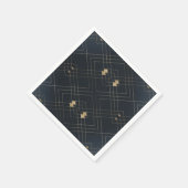 Gold Diamond Navy Geometric Deko Gatsby Wedding Serviette (Ecke)