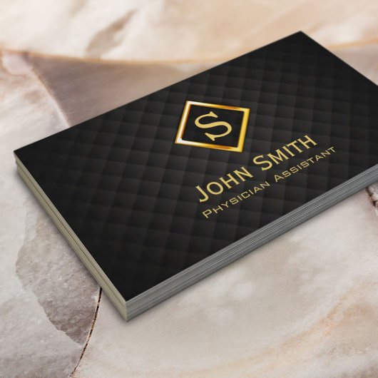 Gold Diamond Physician Assistant Business Card Visitenkarte
