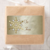 Gold Diamond Snowflake Gold-Geschenk-Tag (Insitu)