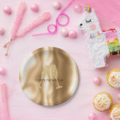 Gold Diamond Sparkle Champagne Glasses New Year's Pappteller (Party)