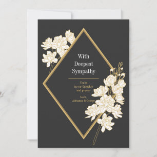 Gold Diamond Sympathy Card Feiertagskarte