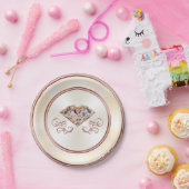 Gold Diamond-Teller der Atemberaubenden Rose, 7 od Pappteller (Party)