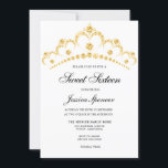 Gold Diamond Tiara Sweet 16 Party Einladung<br><div class="desc">Gold Diamond Tiara Sweet 16 Party Einladend Siehe Matching Kollektion im Nest und Nest Store auf Zazzle</div>