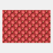 Gold Diamond Tufliter Rot Wrapping Paper Sheets Geschenkpapier Set (Vorderseite 3)
