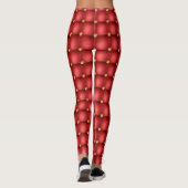 Gold Diamond tuftierte rote Leggings (Rückseite)