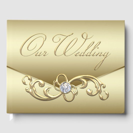 Gold Diamond Wedding Gästebuch (Vorderseite)