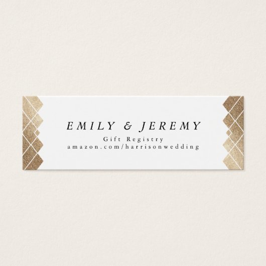 Gold Diamond White Geometric Deko Gatsby Wedding (Vorderseite)