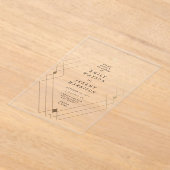 Gold Diamond White Geometric Deko Gatsby Wedding Acryleinladungen (Ablage )