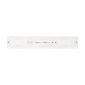 Gold Diamond White Geometric Deko Gatsby Wedding Einladungsbanderole (Flach)