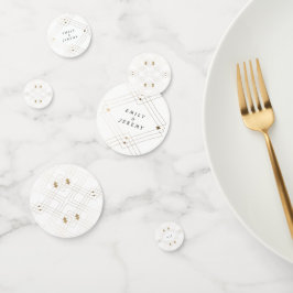 Gold Diamond White Geometric Deko Gatsby Wedding Konfetti