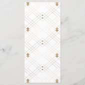 Gold Diamond White Geometric Deko Gatsby Wedding Programm (Rückseite)