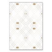 Gold Diamond White Geometric Deko Gatsby Wedding Tischnummer (Rückseite)